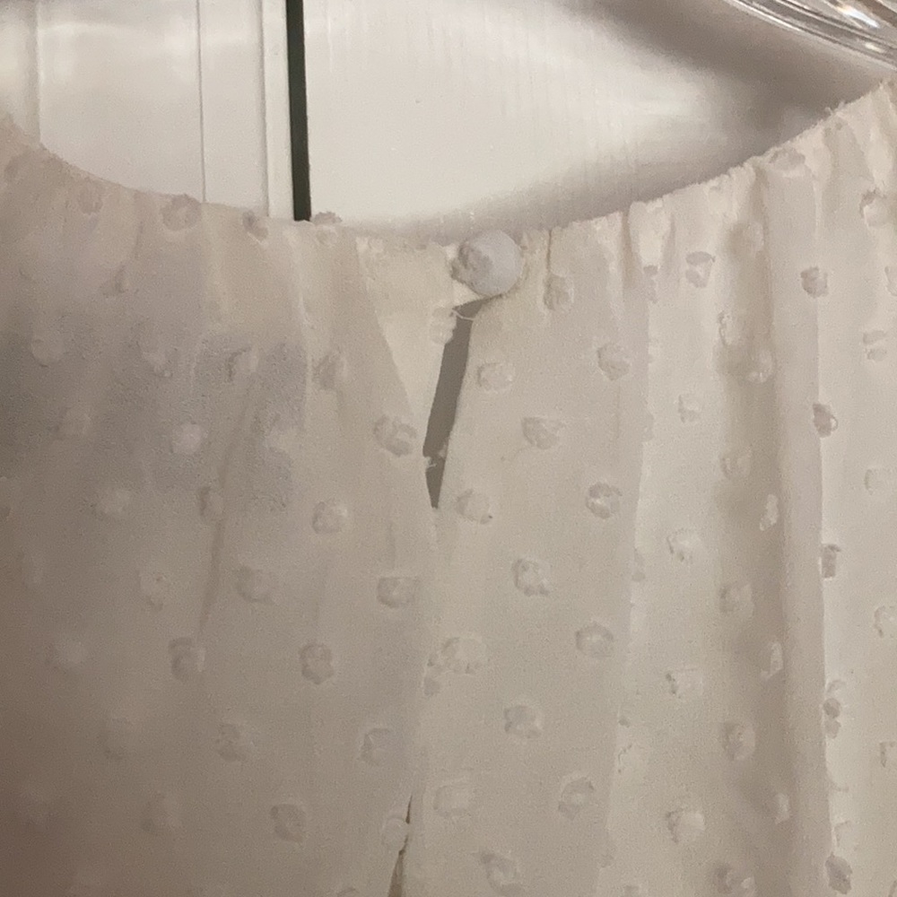 Anthropologie XL Ivory Hollis Clip Dot Blouse NWT - Picture 5 of 7